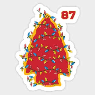 Chiefs Christmas. Kelce 87 Lovers and Fans Sticker